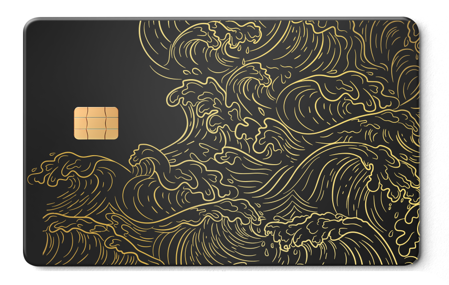 Hokusai Wave Card