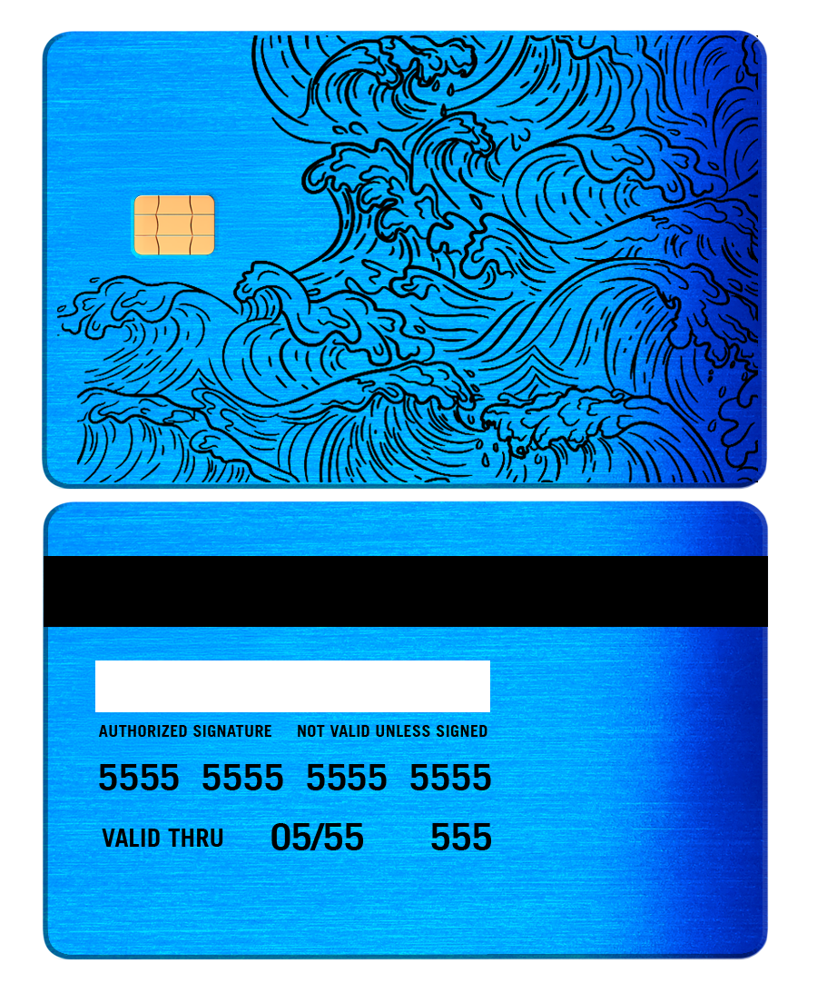 Hokusai Wave Card