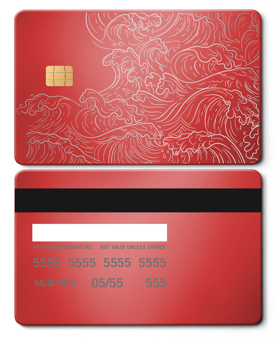 Hokusai Wave Card