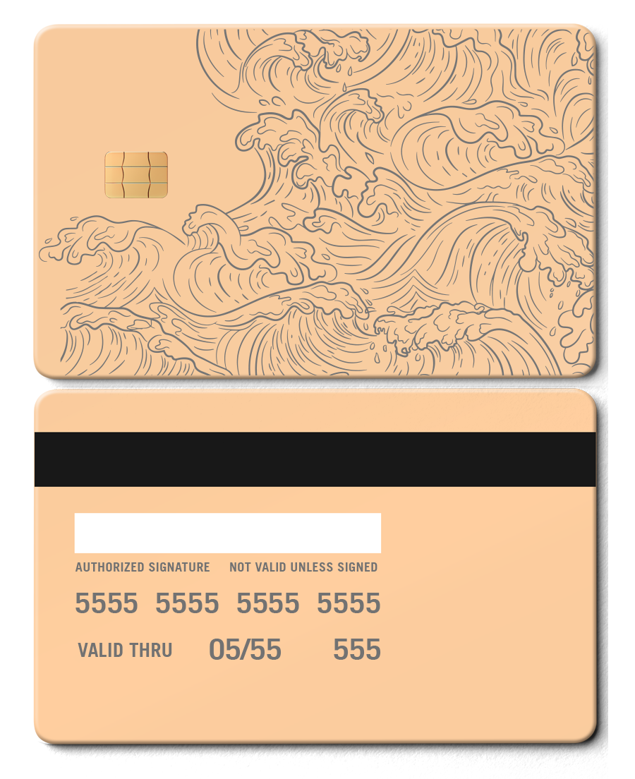 Hokusai Wave Card