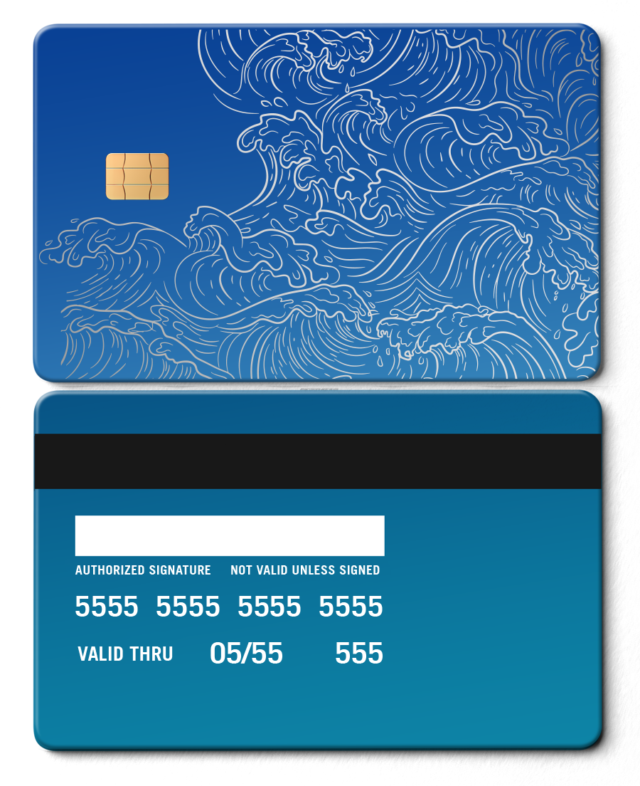 Hokusai Wave Card