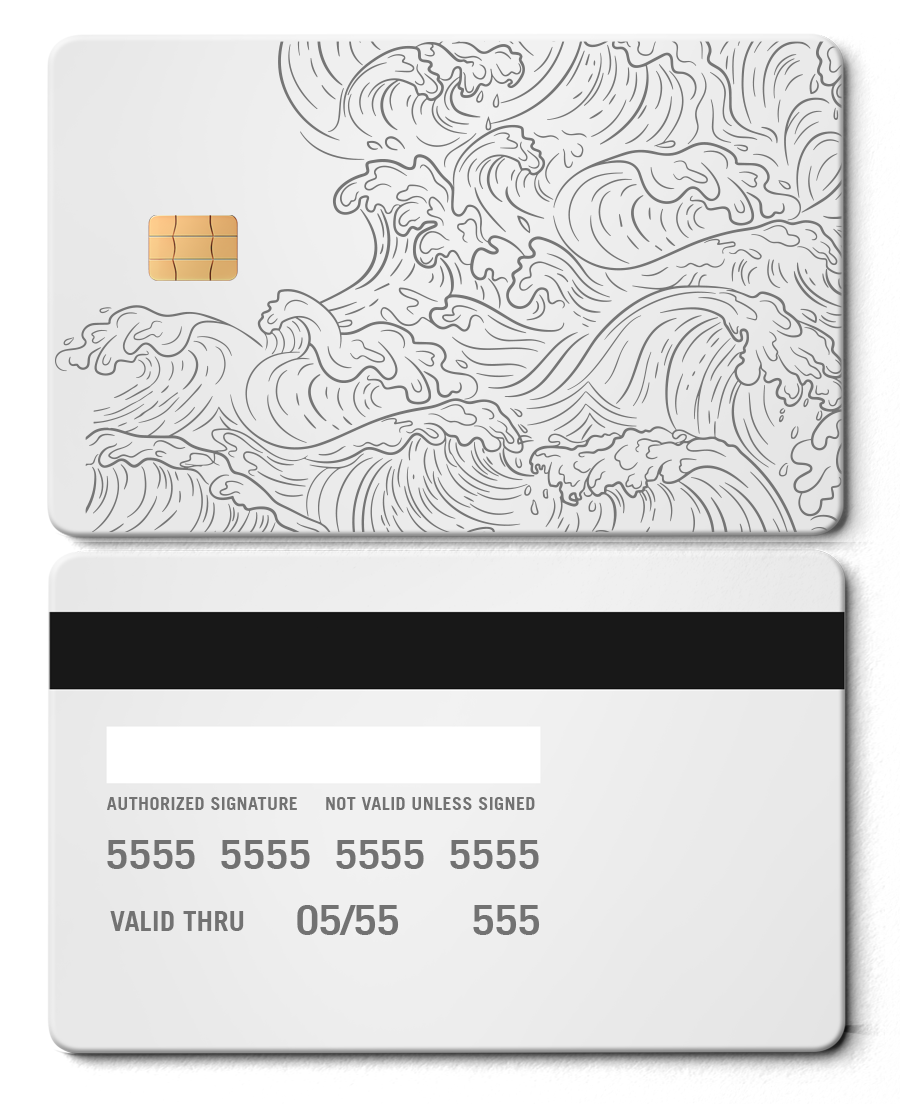 Hokusai Wave Card