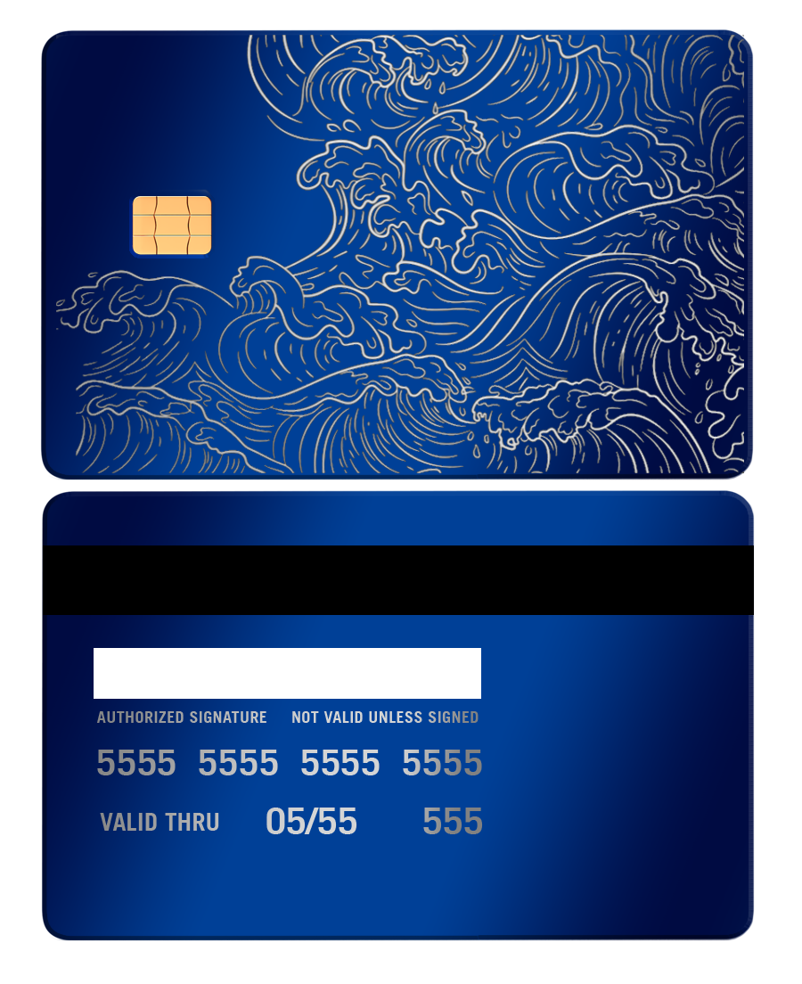 Hokusai Wave Card